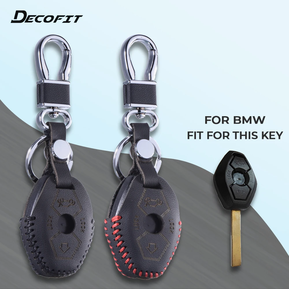 

Genuine Leather Key Cover for BMW X3 X5 Z3 Z4 5 7 Series 325i E38 E39 E46 E53 E83 M5 Remote key holder smart key Case Key chain