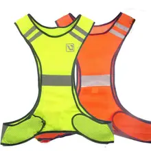 Флуоресцентный желтый оранжевый высокая видимость светоотражающий жилет безопасности оборудования ночной работы Новое поступление высокое качество