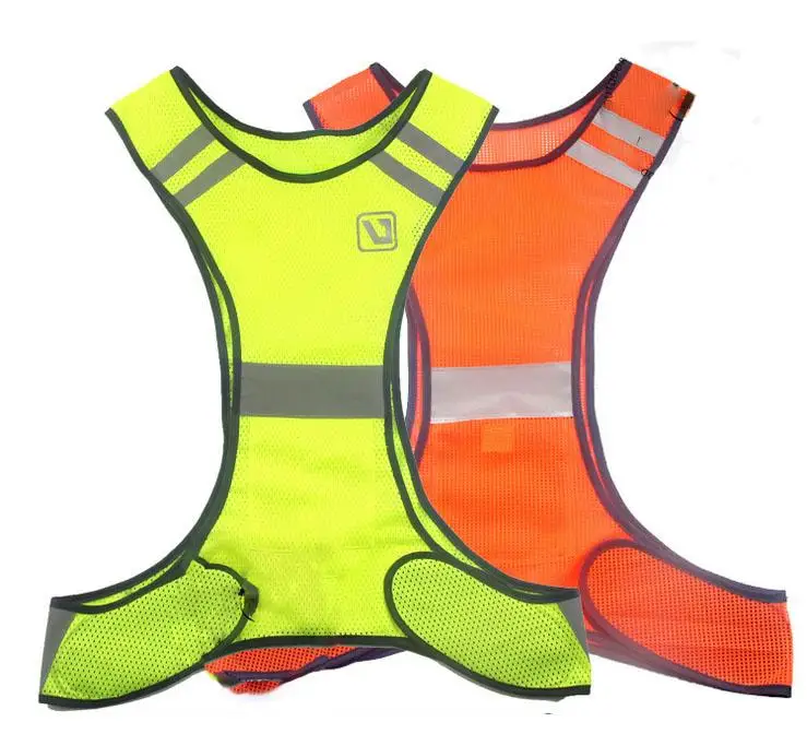 

Fluorescent Yellow Orange High Visibility Reflective Vest Security Equipment Night Work New Arrival High Quality