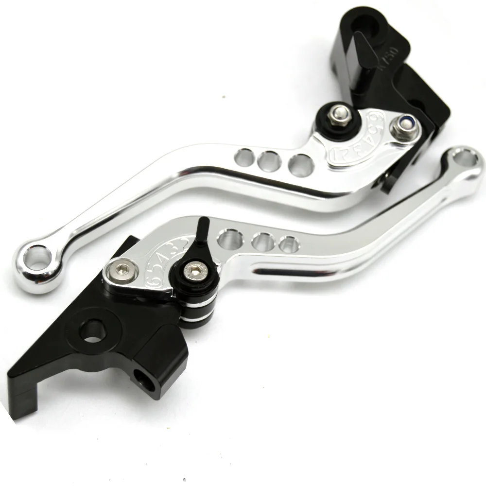 Короткие и длинные для Yamaha FZ1 FAZER 2001 2002 2003 2004 2005 Аксессуары для мотоциклов ЧПУ сцепные рычаги - Цвет: Short-Silver