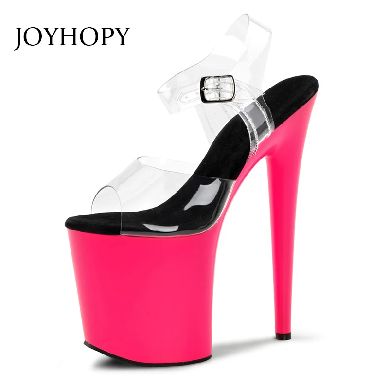 

2019 20cm Sexy Summer Party High Heel Shoes Women Mixed Color Peep Toe Gladiator Sandals Female Thin Heel Platform Pumps 1765-2