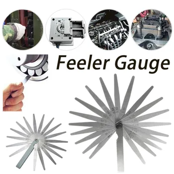 

1 Set Metric Feeler Gauge 17 Blades 0.02-1.00mm For Measurements Tools