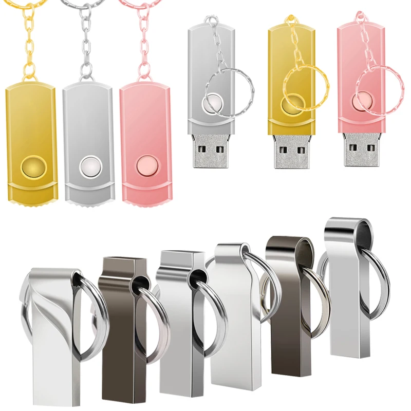 

ONE Metal 32G PENDRIVE 16g ring usb flash drive 8g key 4g pen drive memory wholesale WaterProof tiny car disk free shipping