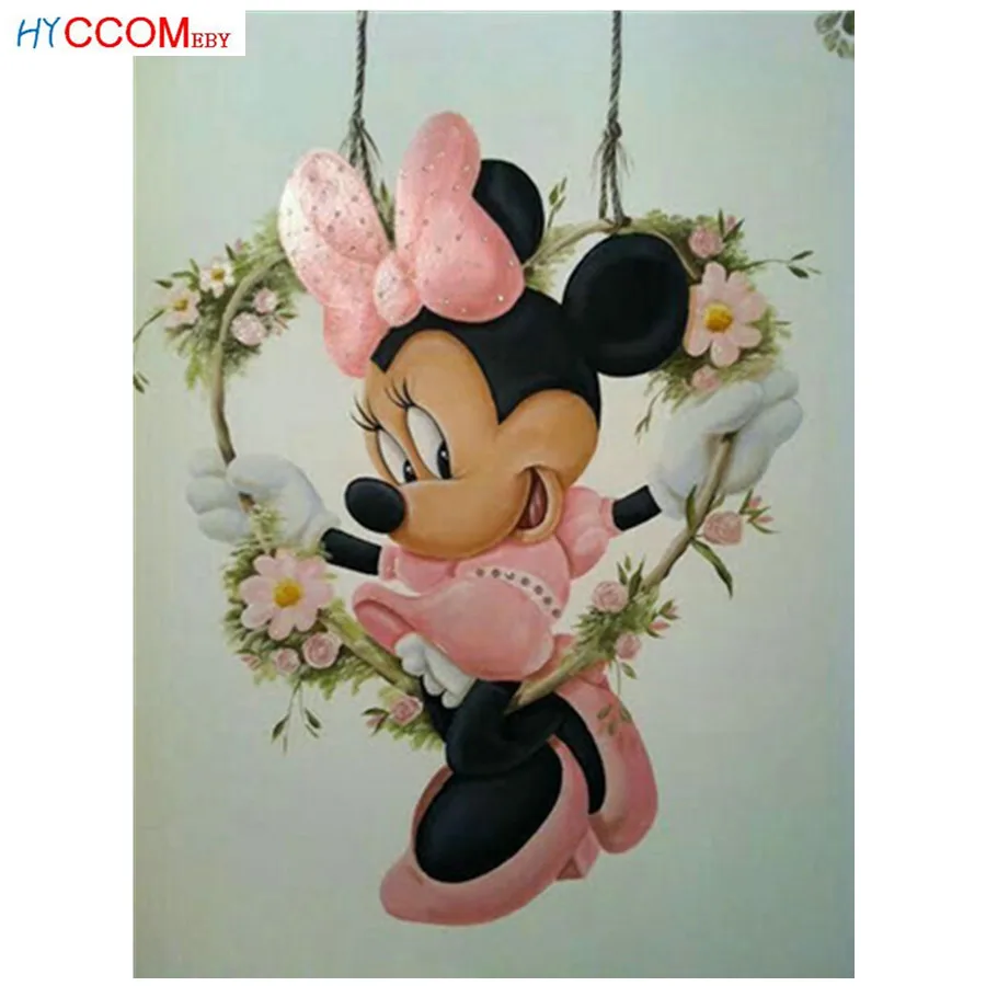 

DIY 5D Diamond Painting Cross Stitch Disney Minnie picture full Square Diamond Embroidery Mickey mouse rhinestone Mosaic icons