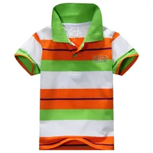 COCKCON Child Baby Boys Stand Collar Striped font b T shirt b font Casual Tops font