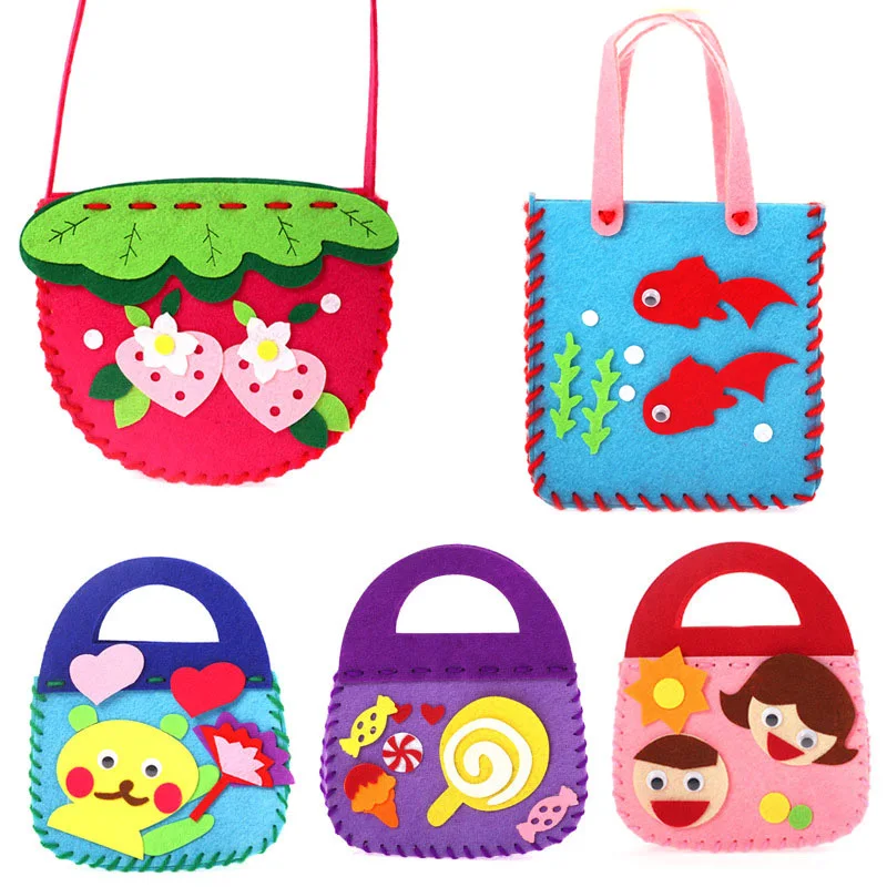 Детская мультяшная Нетканая ткань ручной работы сумка сделай сам животное