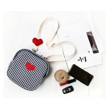 

South Korea ins Arts Department canvas messenger bag female chic Plaid student soft younger sister girl bag shoulder bag