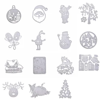 

Santa Claus Snowman Cutting Dies Christmas Metal Cutting Dies Stencils Die Cut for DIY Scrapbooking Album Paper Card Embossing