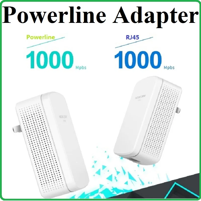 Пара сетевой адаптер Powerline RJ45 Gigabit 1000 Мбит/с AV1000 Ethernet PLC партнер маршрутизатора Wi Fi