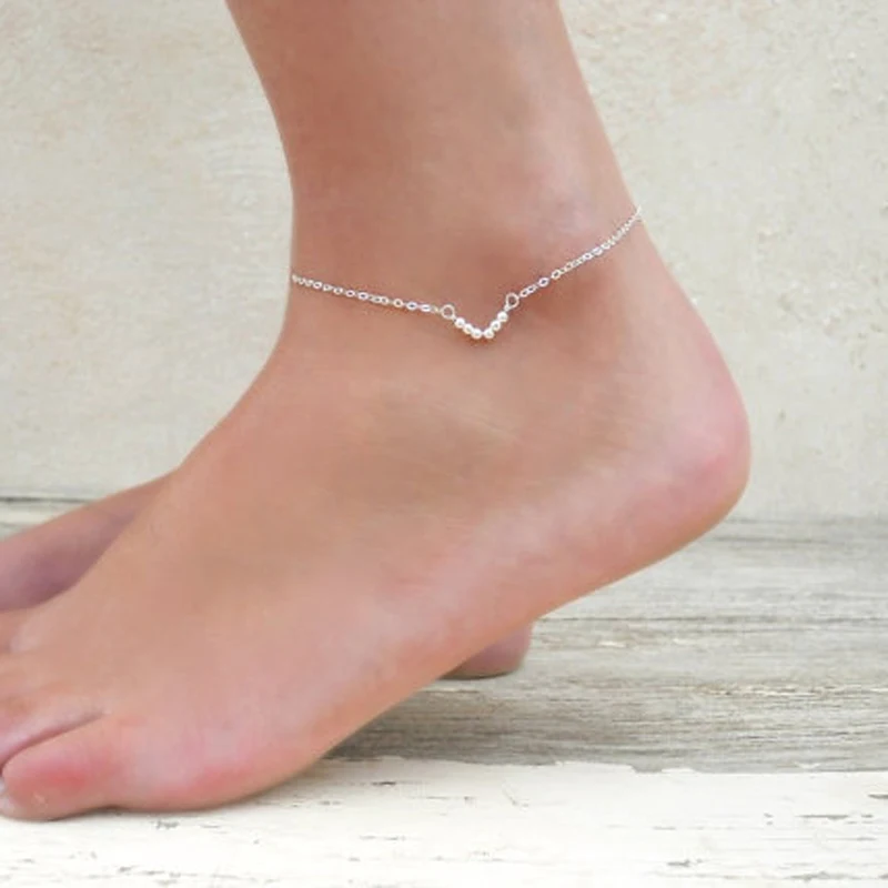 

New hot beach chain pearl sexy love summer foot chain