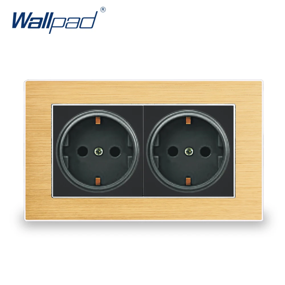 painel de metal cetim luxo tomada eletrica 16a para casa 03