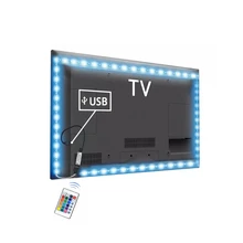 USB 5 В светодиодный RGB лента с пультом для кухни светодиодный светильник 1 м-5 м Светодиодная лента ТВ фоновое освещение настольные украшения