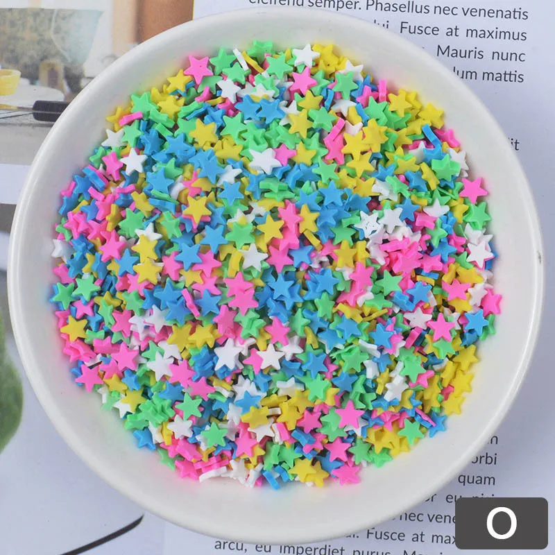 20g Fake Sprinkles for Slime accessories Clay Filler DIY Fluffy slime Supplies chocolate Cake Dessert Mud Toys 12