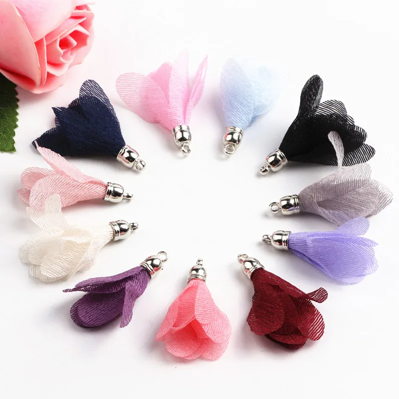 Mixed Color Silk Satin Tassels For Keychain Cellphone Straps Jewelry Accessories Diy Pendant Charms Finding 100pcs Mixed Color Silk Satin Tassels For Keychain Cellphone Straps Jewelry Accessories Diy Pendant Charms Finding 100pcs