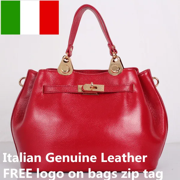 

FREE logo Italian leather handbags wholesale sheepskin girls red bag famous brands women shoulder messenger bags