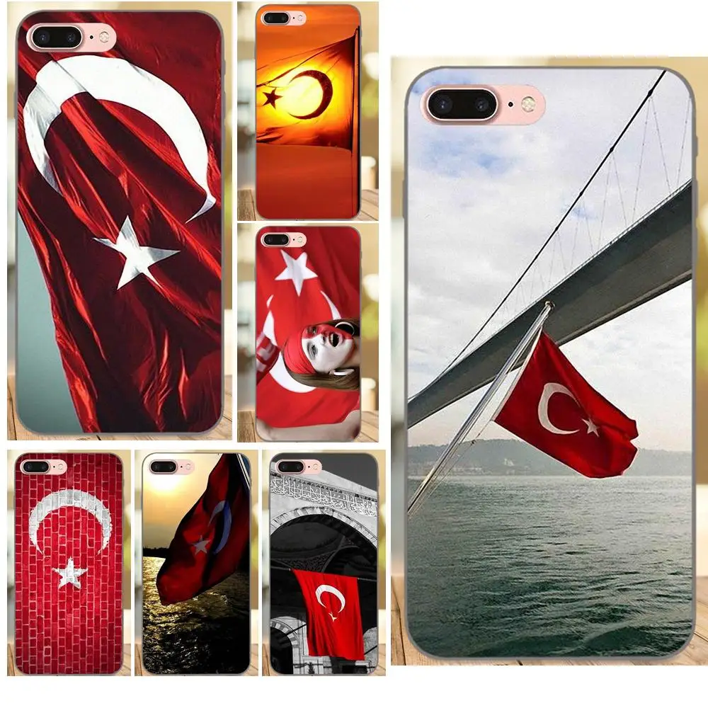 

For Galaxy C5 C7 J1 J2 J3 J330 J5 J6 J7 J730 2017 Ace Core Duo Max Mini Plus Prime Pro TPU Bags Cases Turkey Flag