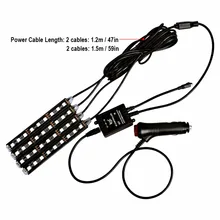 Стайлинга автомобилей RGB Светодиодные ленты свет Светодиодные ленты огни Цвета стайлинга автомобилей Декоративные Атмосфера Лампы для мотоциклов салона света с дистанционным