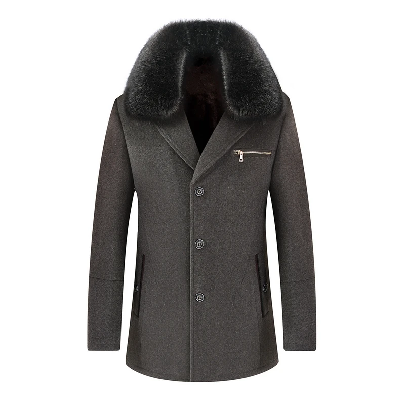 Зимняя шерстяная куртка высокого качества, мужской модный деловой утолщенный Тренч, мужское повседневное пальто, классическое Мужское пальто, 6 цветов