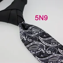 Yibei Coachella галстуки черный Узел контрастный серый Пейсли Средства ухода за кожей Шеи Галстук Лоскутная Формальное Средства ухода за кожей шеи галстук качество галстук Gravata
