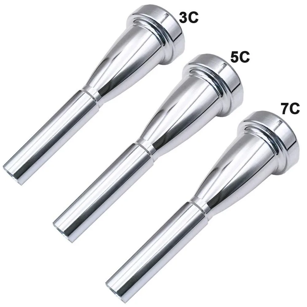 

Silver Trumpet Mouthpiece 3C 5C 7C Size Instrument Accessory for Bach