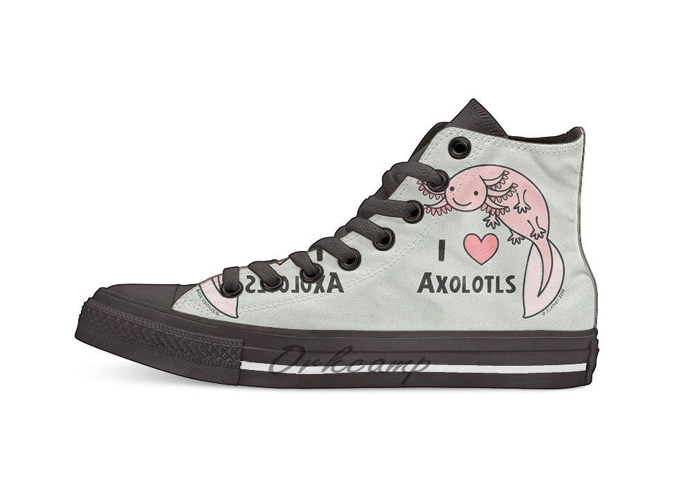 I HEART AXOLOTLS Novelty Design Casual Canvas Shoes Custom shoes Drop Shipping | Спорт и развлечения
