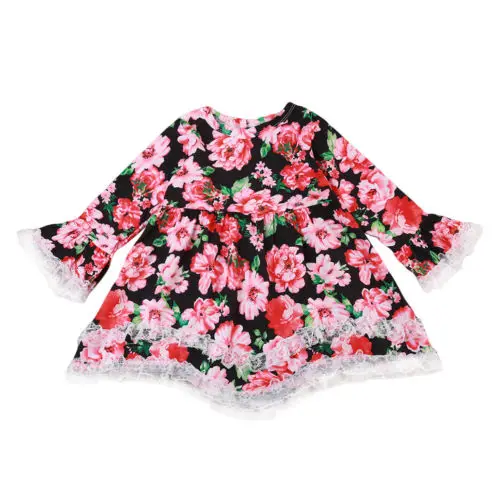 

2017 Baby Girl Dress Kids Dresses Toddler Kid Clothes Floral Lace Princess Party Wedding Tutu Dreses