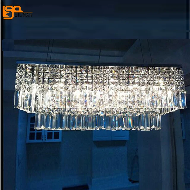 Modern Rectangular Chandeliers Crystal Lamp For Dinning Room Hanging Modern Rectangular Chandeliers Crystal Lamp For Dinning Room Hanging Lighting Fixtures