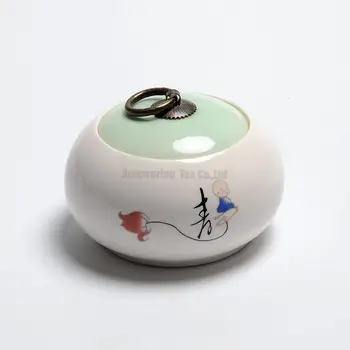 

White Porcelain Tea Cans Caddy Ceramic Tea Set Canister Spice Jar Storage Bottle for Puer/Pu'erh/white/black/green/Oolong tea