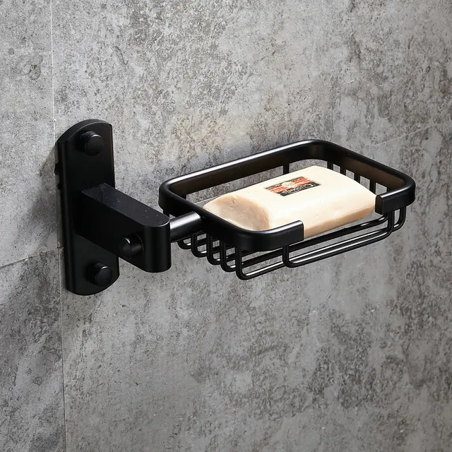 Black Hardware Bathroom Kit Space Aluminum Spray Painting Bathroom