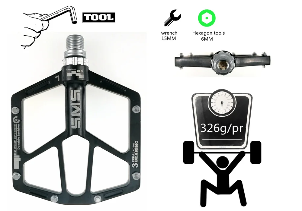 1 пара, платформа из магниевого сплава, 3 герметичных подшипника, MTB BMX, велосипедные педали, ультралегкие, для шоссейного велосипеда, плоская педаль, противоскользящие велосипедные детали