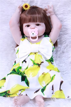 

NPK 55cm Full Silicone Body Reborn Baby Doll Toy Realistic Newborn newborn princess Babies Doll Kid Brinquedos Bathe Toy