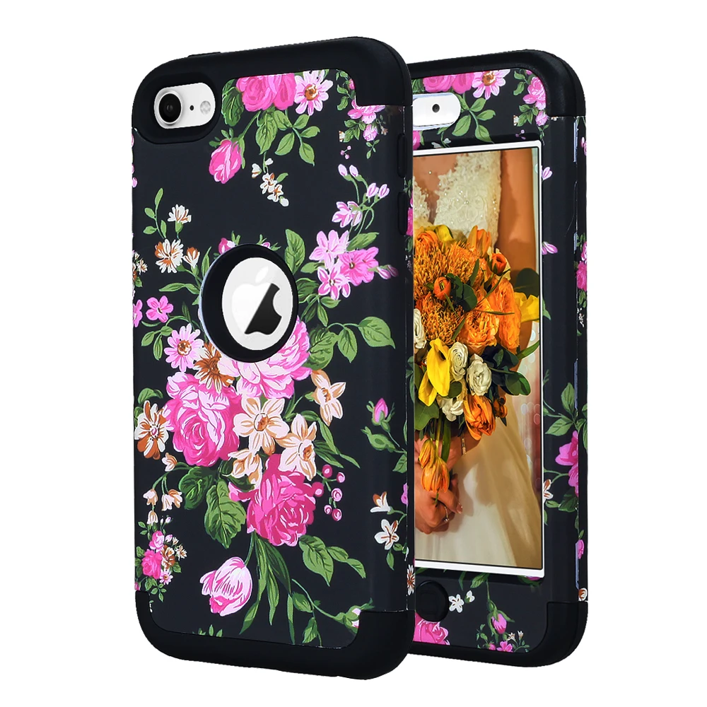

For iPod Touch 6 Case, (Heavy Duty) Three Layer Hybrid Sturdy Armor High Impact Resistant Protective Cover Case