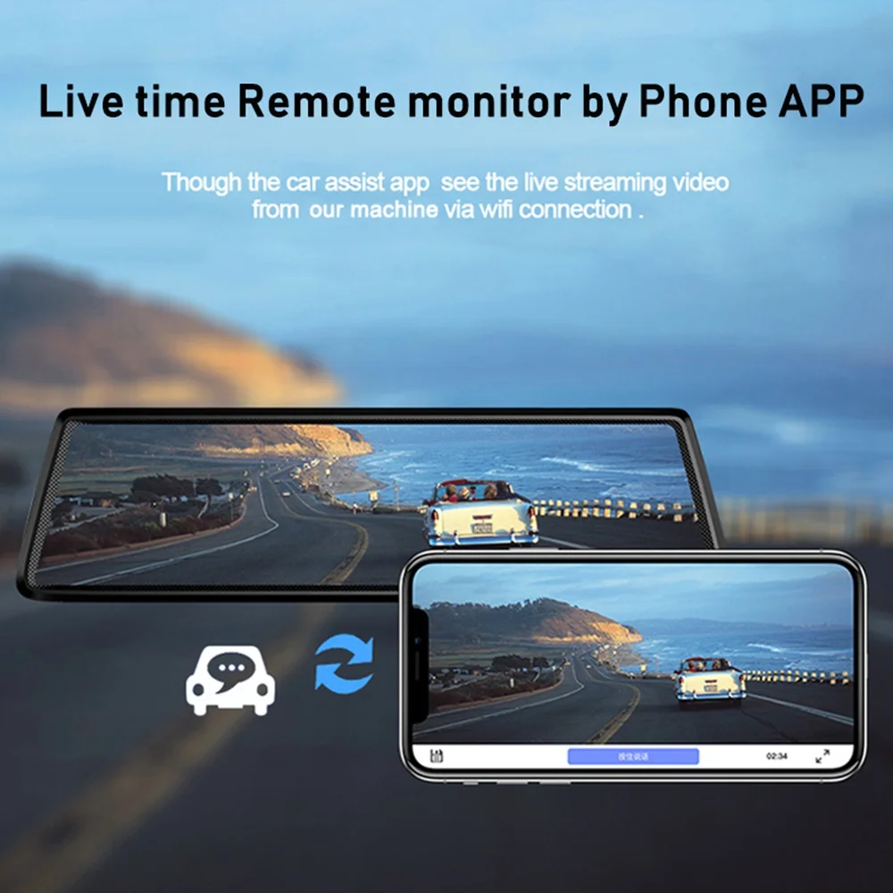 Автомобильный видеорегистратор TAVIN зеркало Android GPS навигатор 4G WIFI ADAS Avtoregistrator Full HD