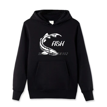 

Novelty Fashion Sturgeon Hunter Fish Animal Print Hoodies Mens Cotton Fleece Pullover Sweatshirt Casual Spring Autumn Streetwear