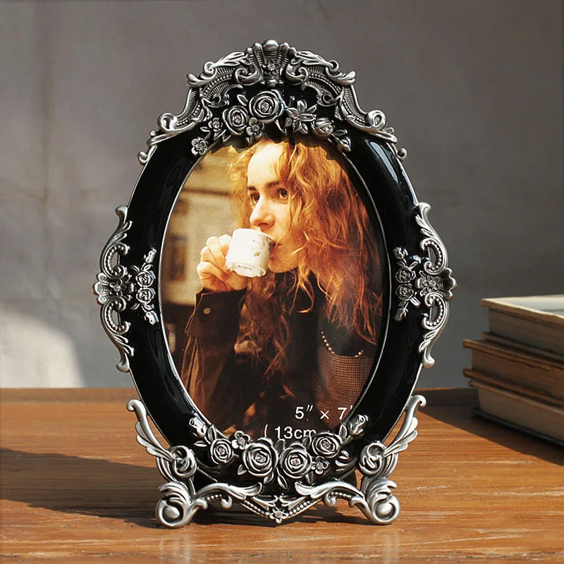 European Classic Alloy Photo Frame Ancient Picture Frame 5"x7"in Frame