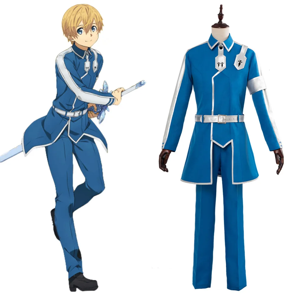 Sword Art Online Alicization SAO Eugeo Cosplay Costume Men's Suit Uniform Halloween Eugeo Outfit Customizable Sword Art Online Alicization SAO Eugeo Cosplay Costume Men's Suit Uniform Halloween Eugeo Outfit Customizable