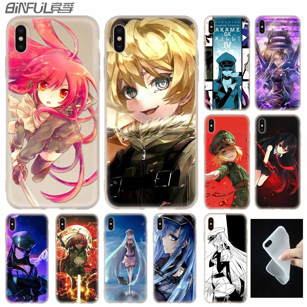 Esdeath Arte Caso De La Cubierta De Silicona Suave Para Iphone 12 11 Pro X Xs X Max Xr 6s 6 7 8 Plus 5s Se Mini Estuche Fundas Antigolpes Para Telefono Aliexpress