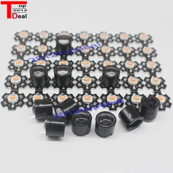 

50pcs 14.5mm Black/White 10,15,45 60degree LED LENS Reflector Collimator F 1 3 5W Star LED