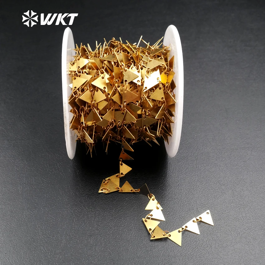 

WT-BC107 WKT New Design Brass Chain With Brass Triangle Slice Chain For Jewelry Making Findings Handmade Accessory