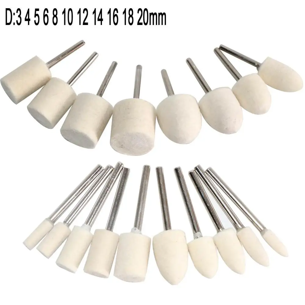 Preamer 12 Pcs Wool Felt Polishing Buffing Burs Wheel Kit For Dremel Rotary Tools Fits Dremel Rotary Tool By