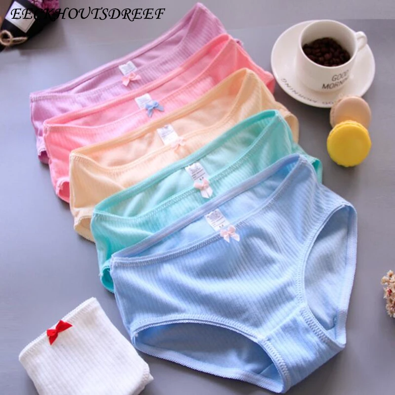 

2018 Girls Underwear panties Bow Low Waist Briefs Young Girl teenagers Pants children students 10pcs/lot CM-6666-10PCS