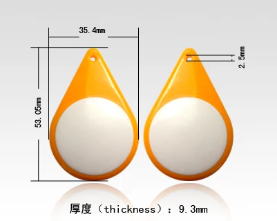 1000 шт. 125 кГц EM4100 ID RFID брелков, теги RFID, маркер для управления доступом KF-12