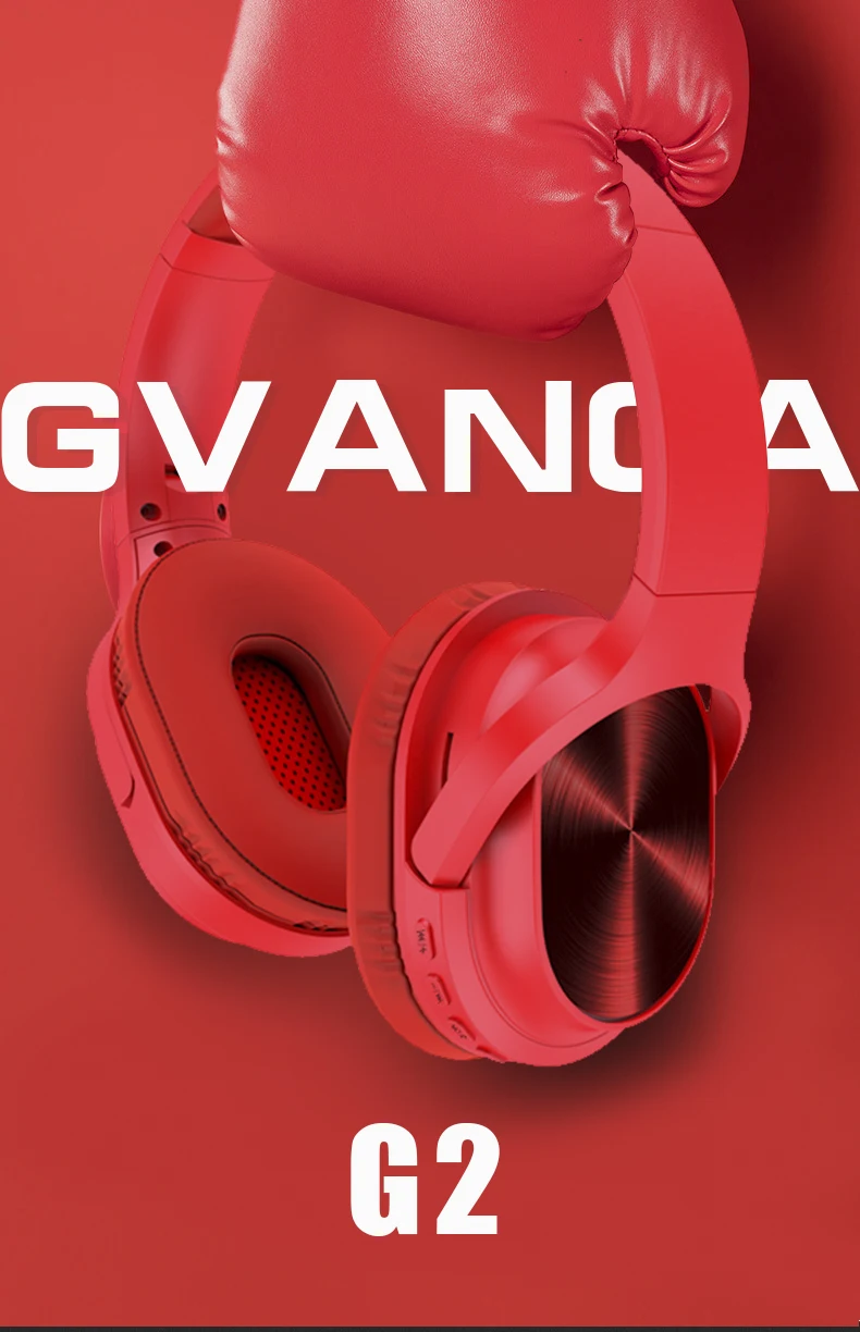 GVANCA G2 шумоподавление беспроводной Bluetooth 5,0 наушники супер HiFi глубокий бас гарнитура 30 часов воспроизведения Поддержка TF карты