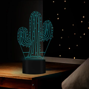 

Creative cactus shapes Night nights 7 changing Colors birthday gift for kids friend room store ideal decor