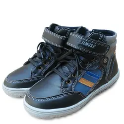 Супер качество 1 пара модная детская кроссовки, кожаная обувь, повседневная мальчик спорт мода спортивная обувь