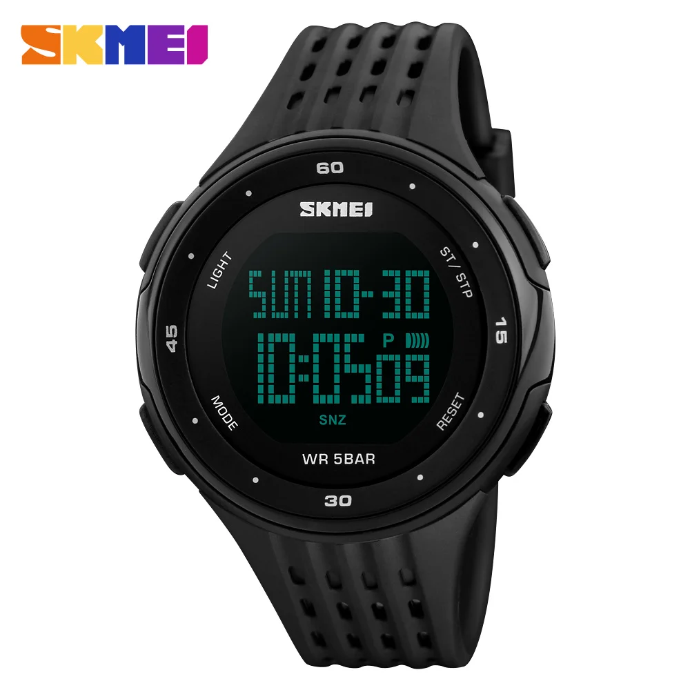 SKMEI Men Sports Watches 50m Waterproof Digital LED Military Watch Men Casual Outdoor Electronics Wristwatches Luxury