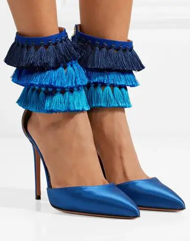 royal blue pointed toe heels