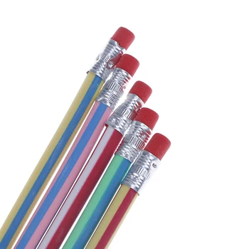 

Flexible Soft Bendy Pencil Mixed Color With Eraser At One End For Student Kids Writing School Stationery Fun Bend Soft Pencil