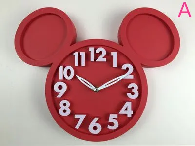 

Mickey children wall clock, continental block watch cartoon children room, bedroom mute quartz clock.