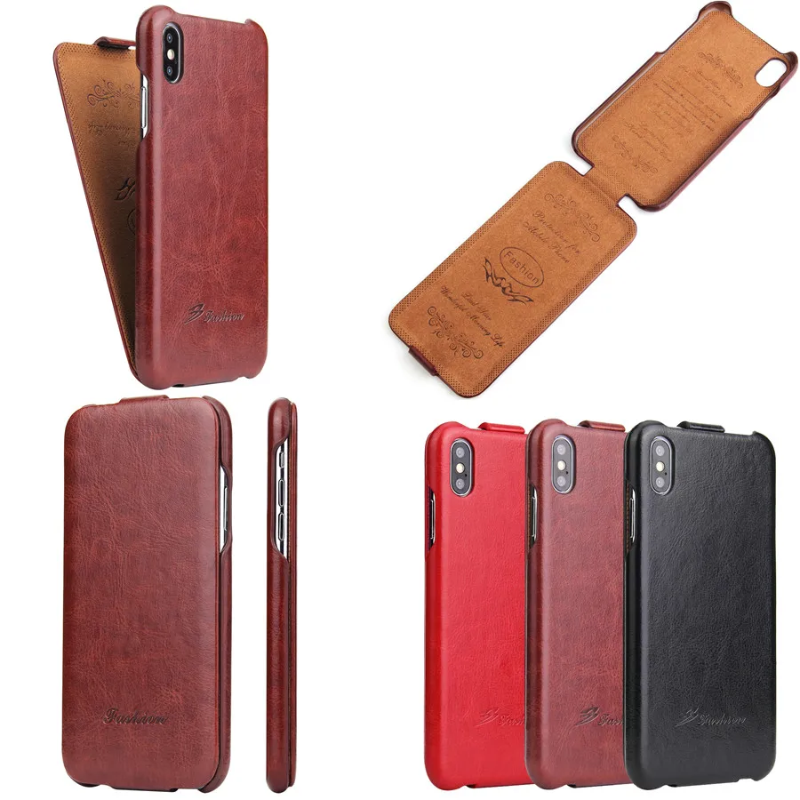 Роскошный вертикальный деловой кожаный чехол книжка для Apple iPhone 7 8 X XS Max XR|Бамперы|